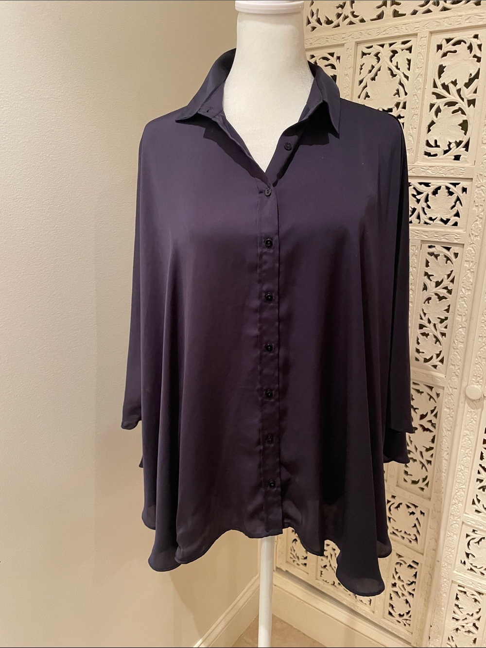 Zara black Button-Down Blouse